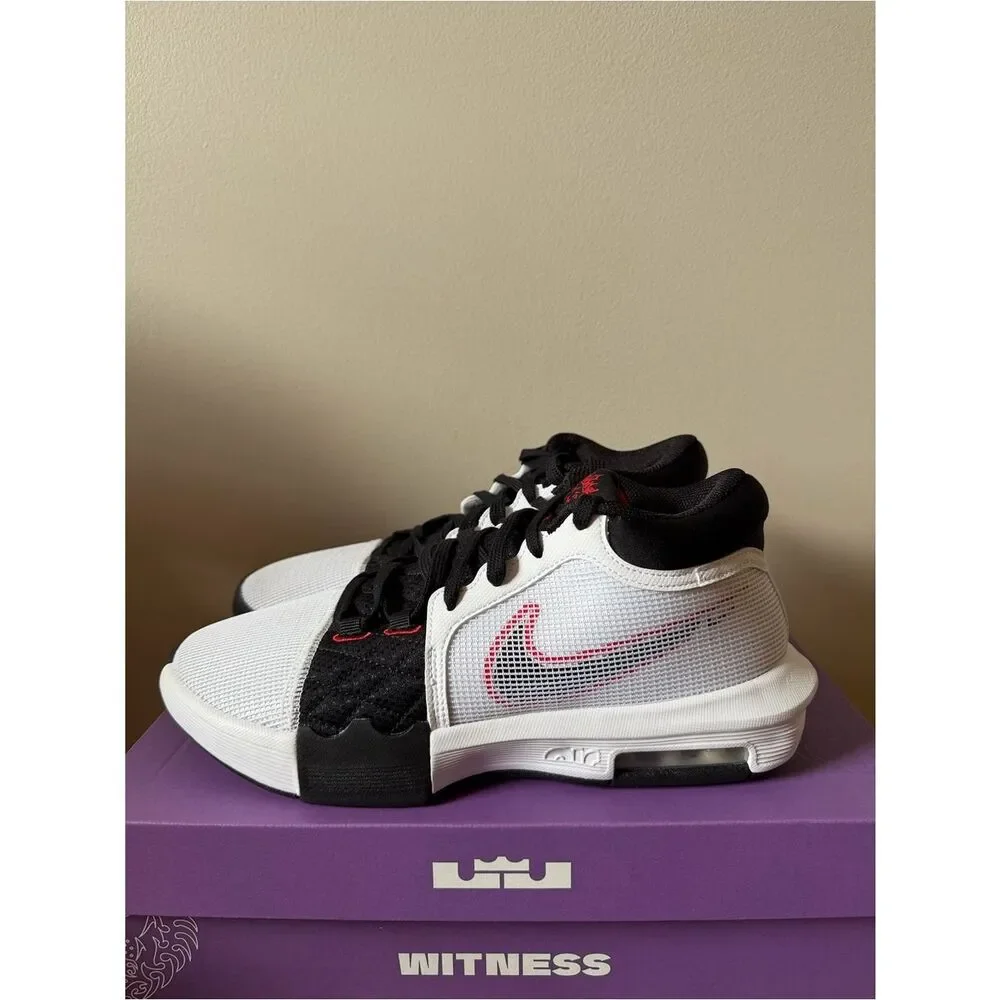 Nike Lebron Witness 8 White University Red FB2239-103 Men’s Size 10